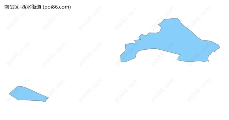 西水街道边界地图