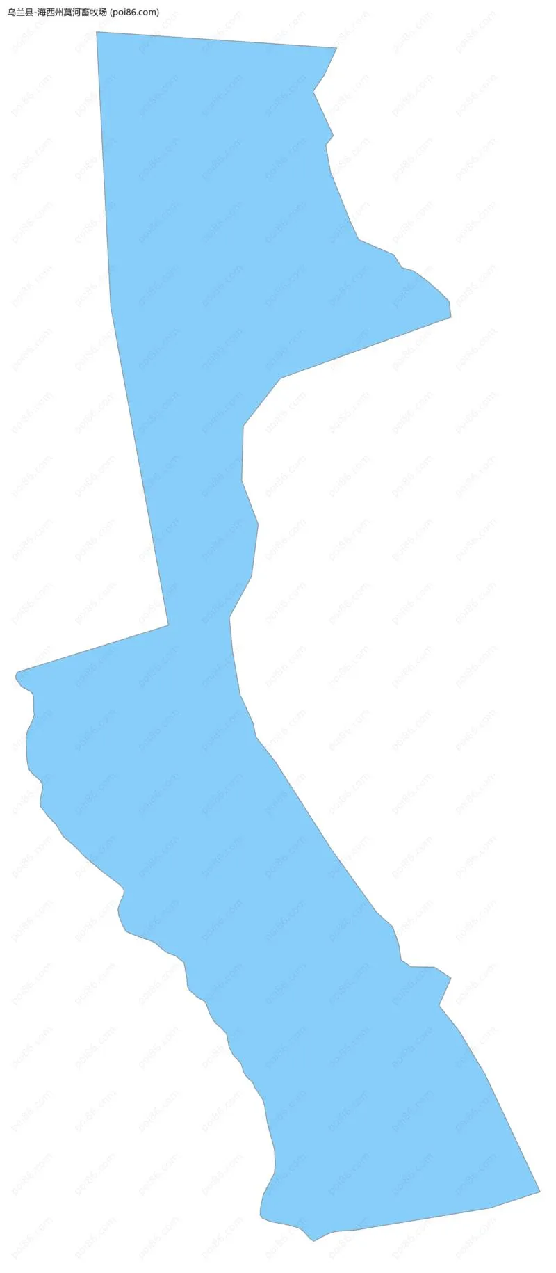 海西州莫河畜牧场边界地图