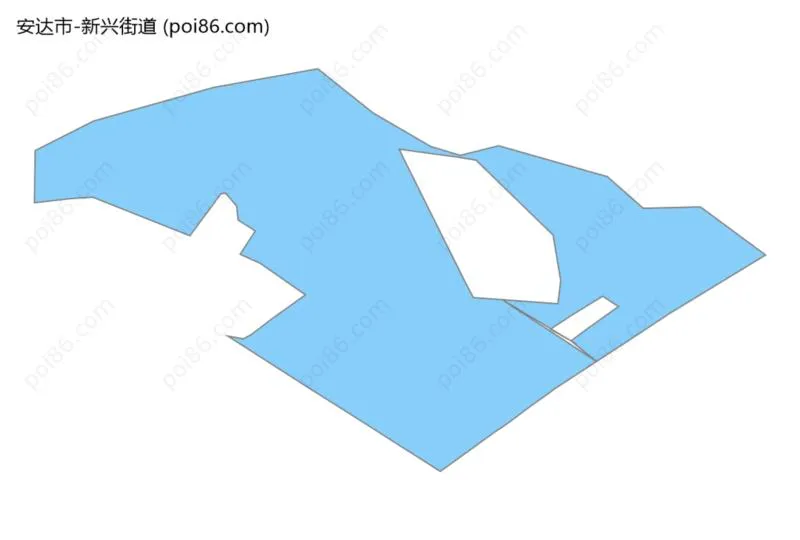 新兴街道边界地图