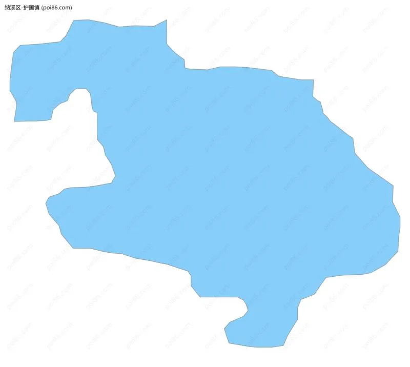 护国镇边界地图