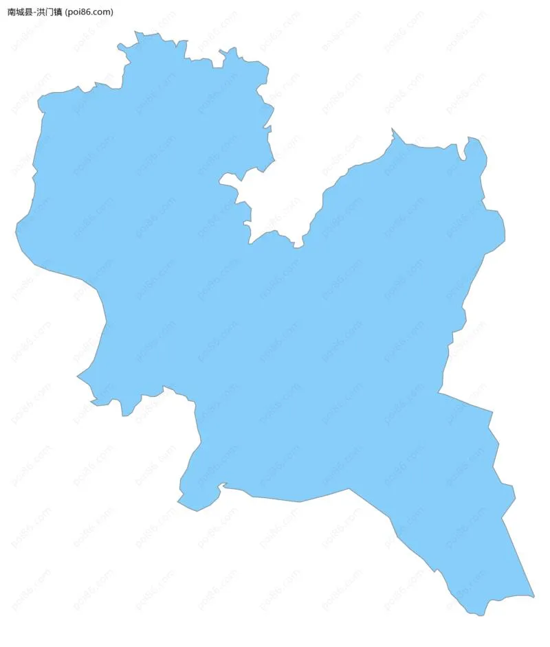 洪门镇边界地图