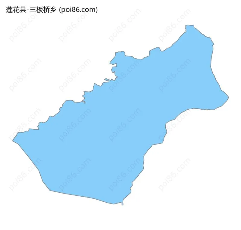 三板桥乡边界地图