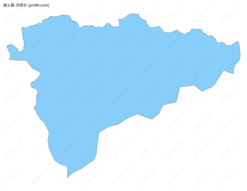 杰坝乡边界地图