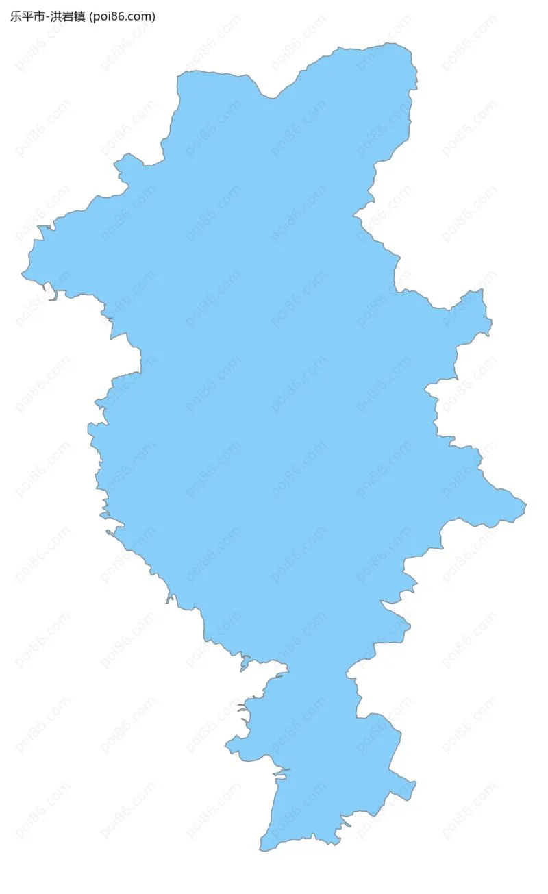 洪岩镇边界地图