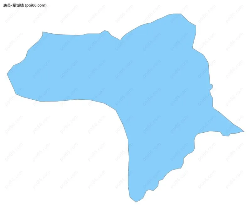 军城镇边界地图