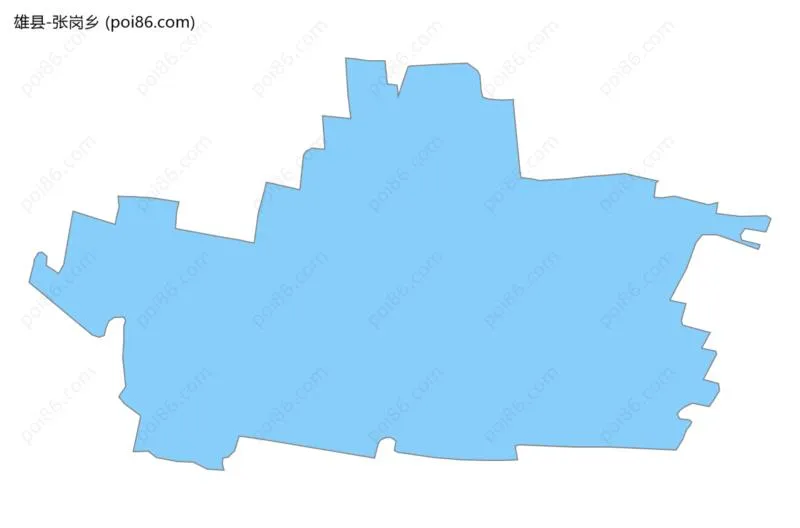 张岗乡边界地图