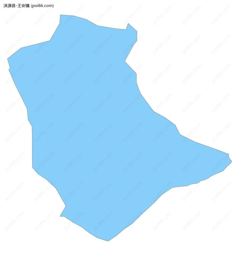王安镇边界地图
