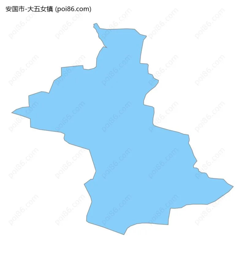 大五女镇边界地图