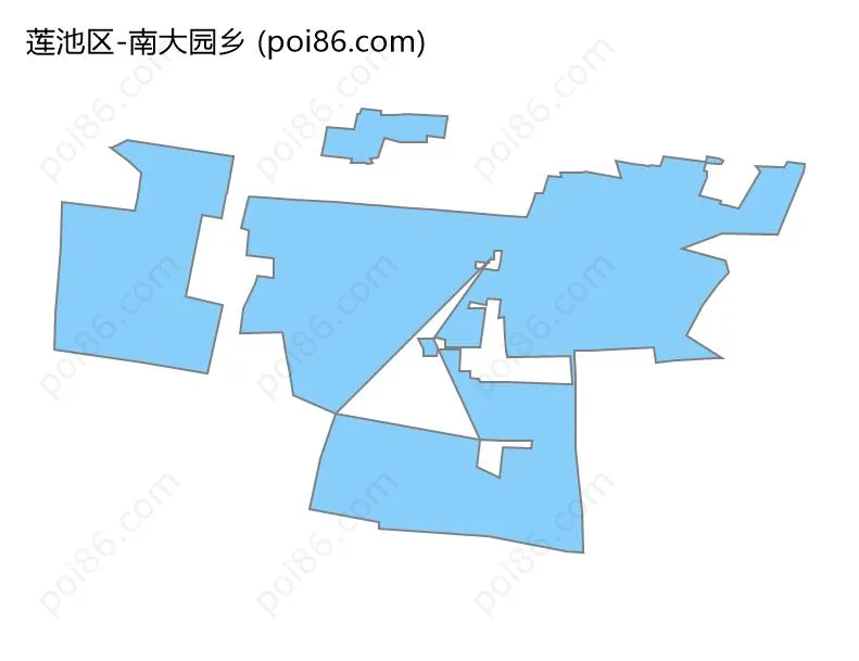 南大园乡边界地图