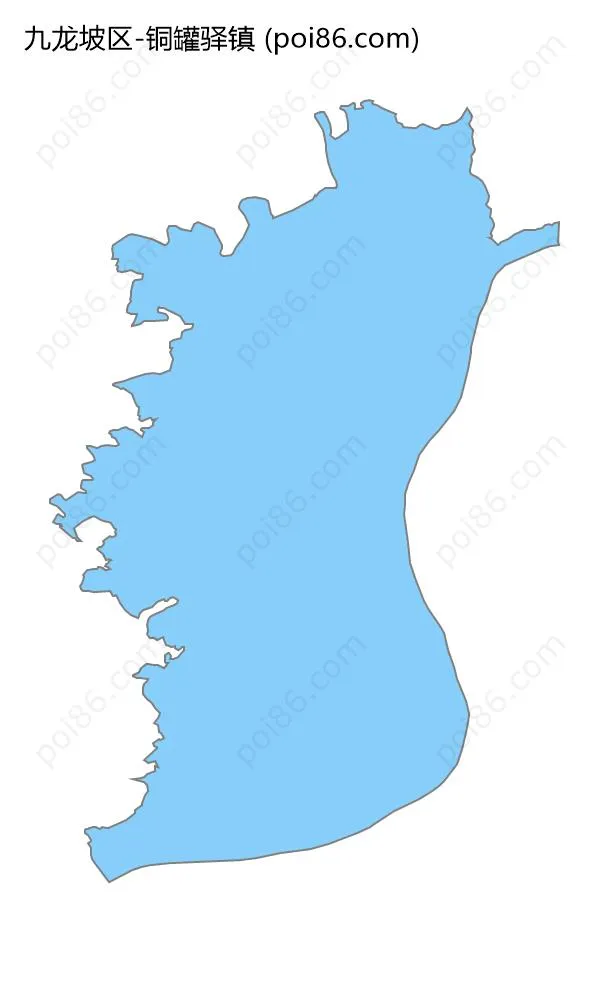 铜罐驿镇边界地图