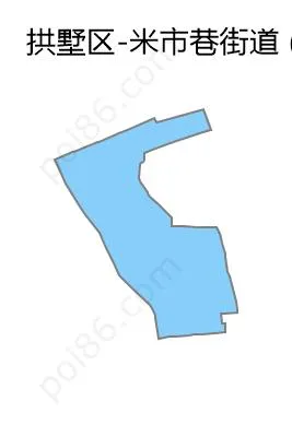 米市巷街道边界地图