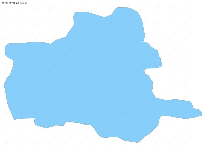 阜平镇边界地图