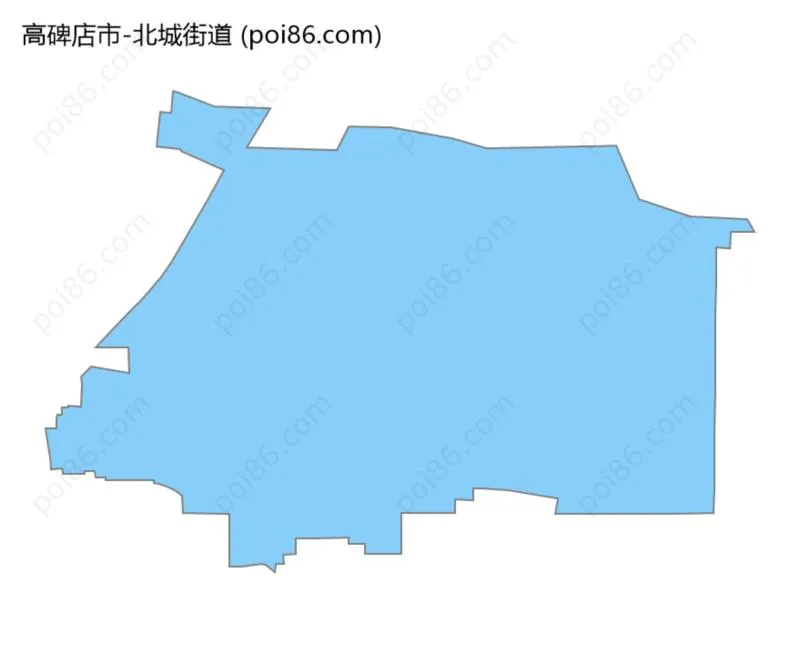 北城街道边界地图