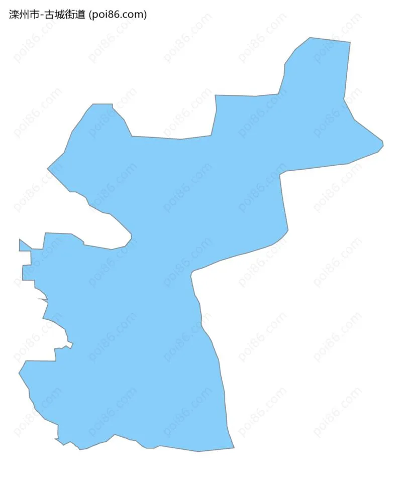 古城街道边界地图