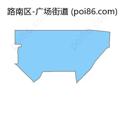 广场街道边界地图