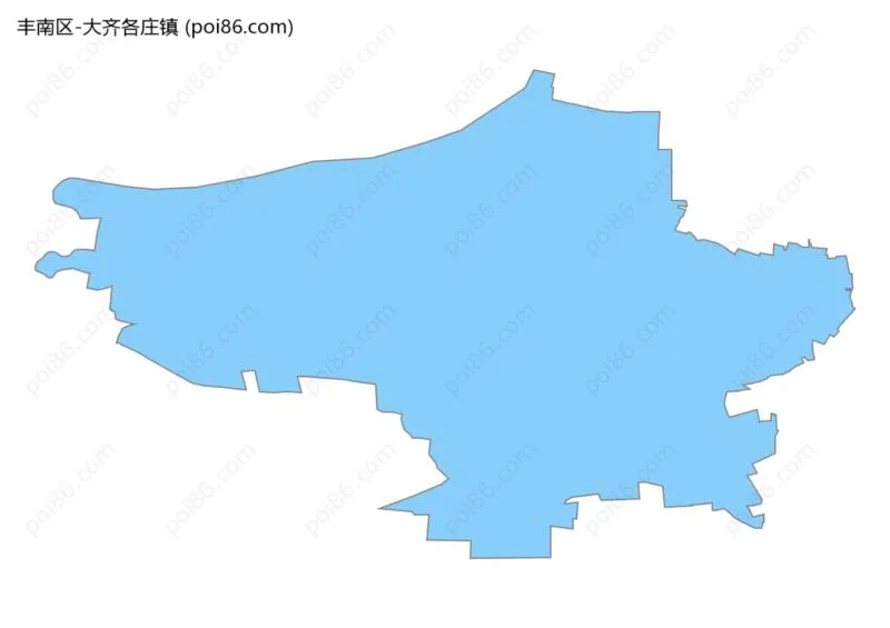 大齐各庄镇边界地图