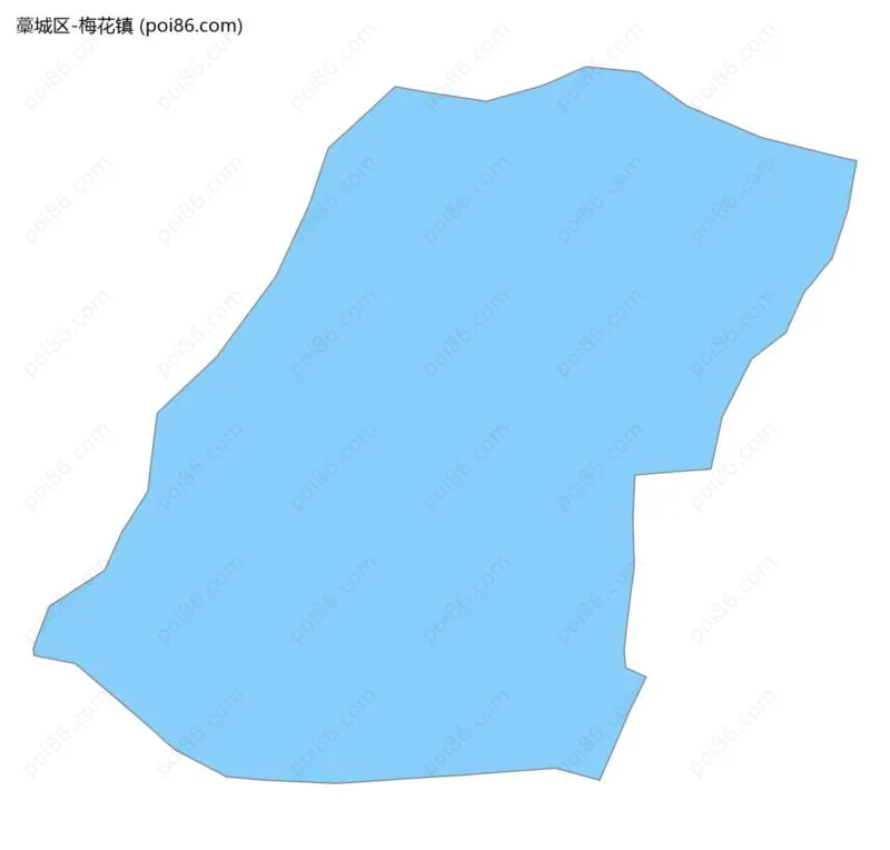 梅花镇边界地图