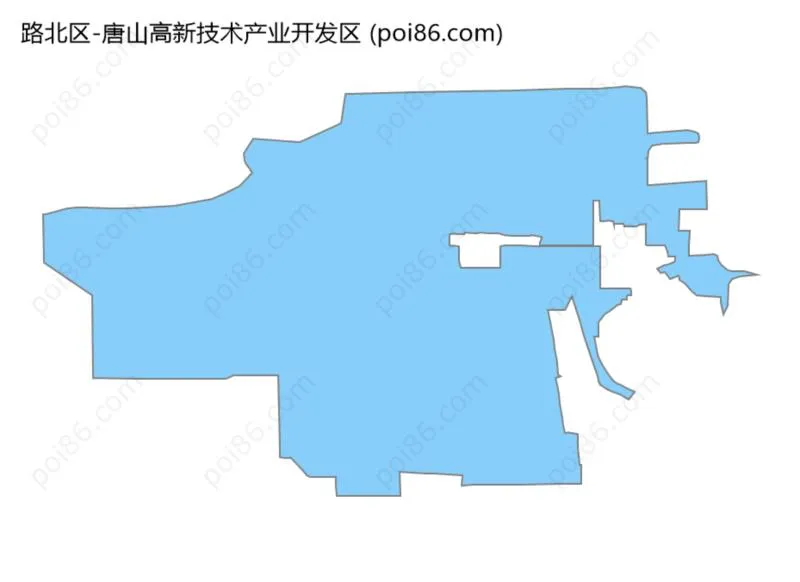 唐山高新技术产业开发区边界地图