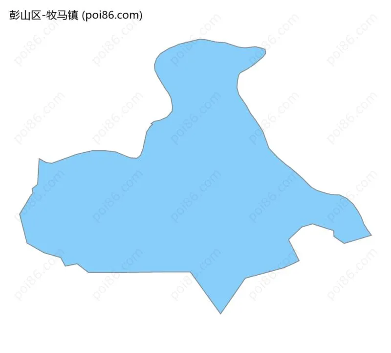 牧马镇边界地图