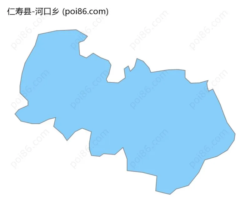 河口乡边界地图