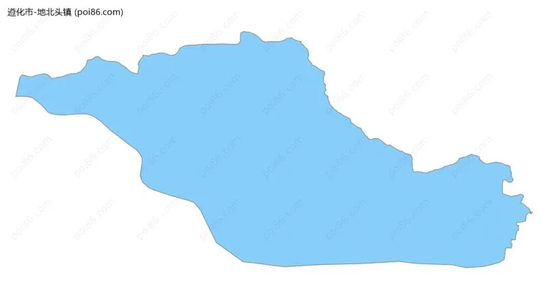 地北头镇边界地图