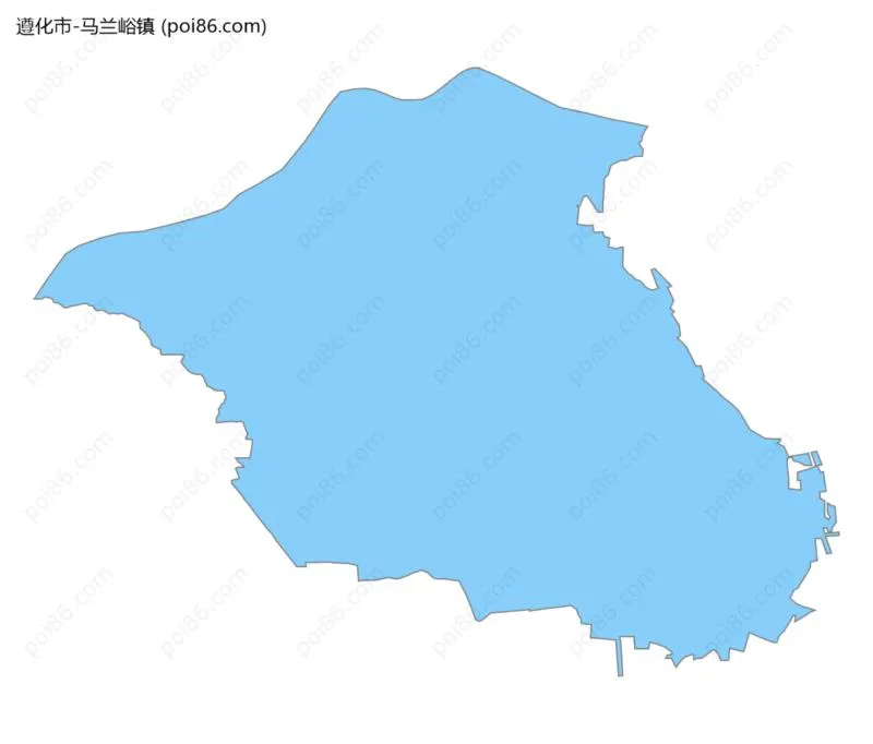 马兰峪镇边界地图