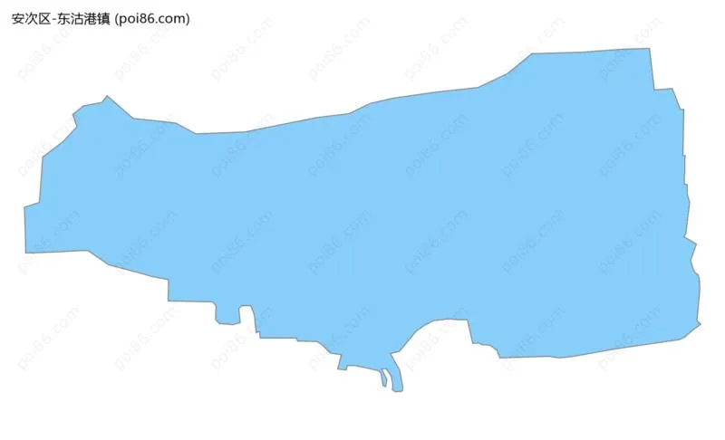 东沽港镇边界地图