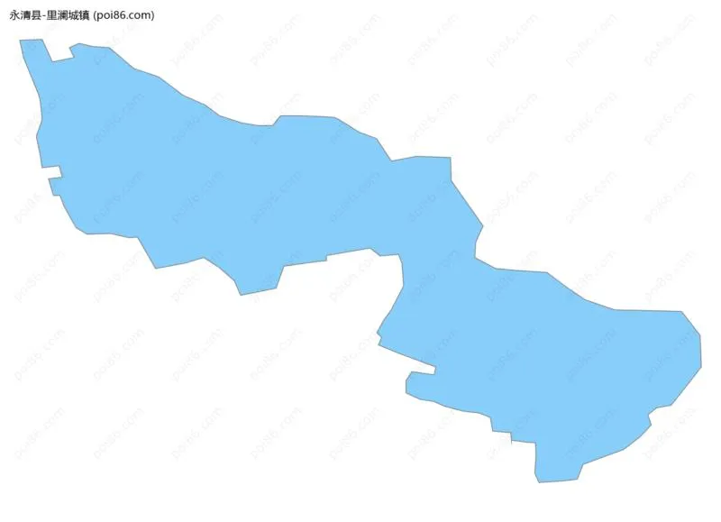 里澜城镇边界地图