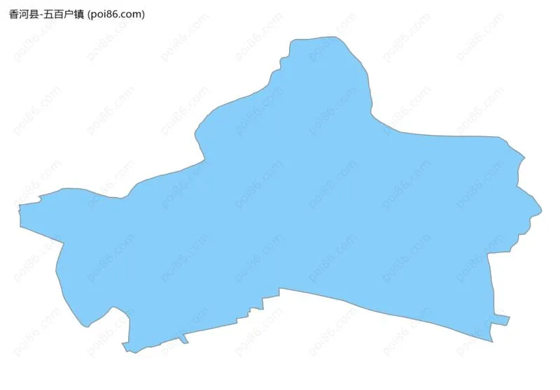 五百户镇边界地图