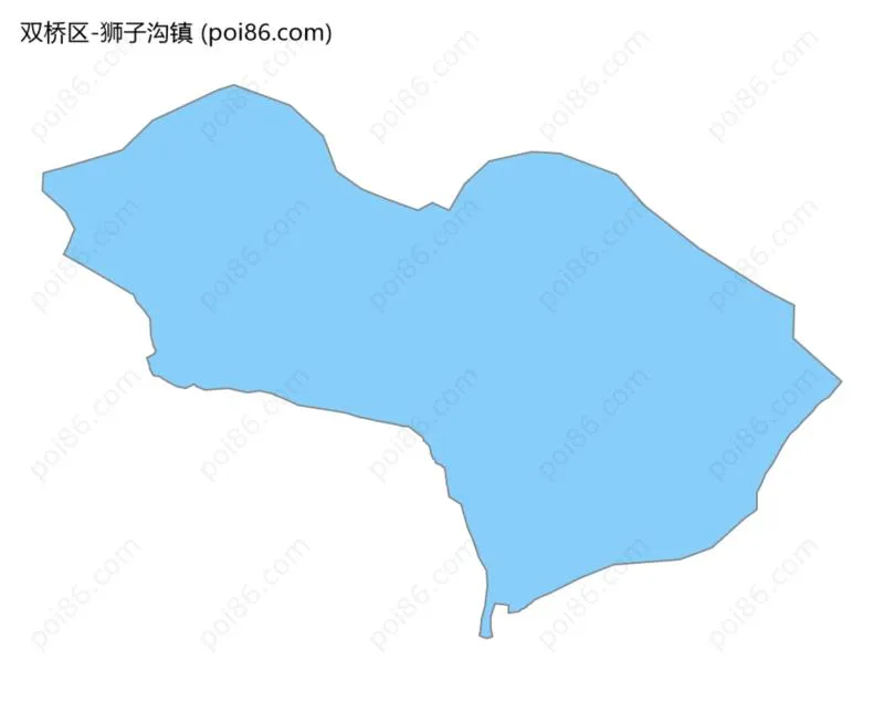 狮子沟镇边界地图