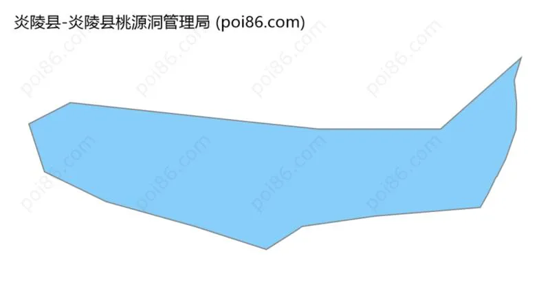 炎陵县桃源洞管理局边界地图