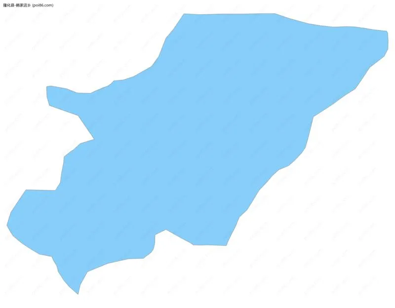 韩家店乡边界地图