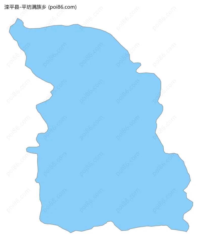 平坊满族乡边界地图