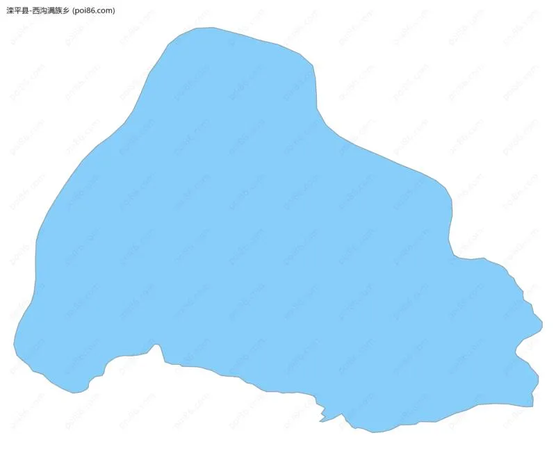 西沟满族乡边界地图