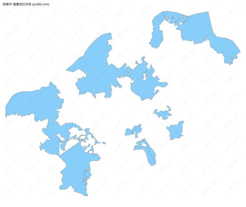 国营东红农场边界地图