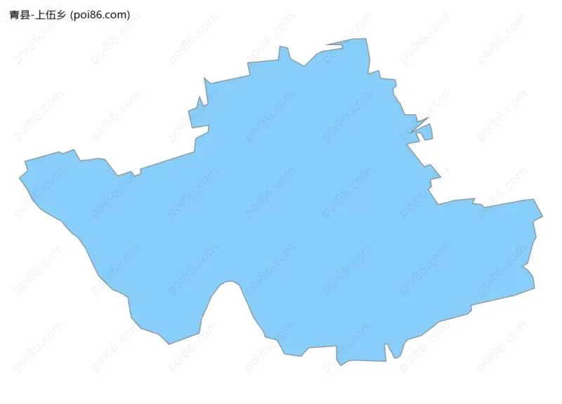 上伍乡边界地图