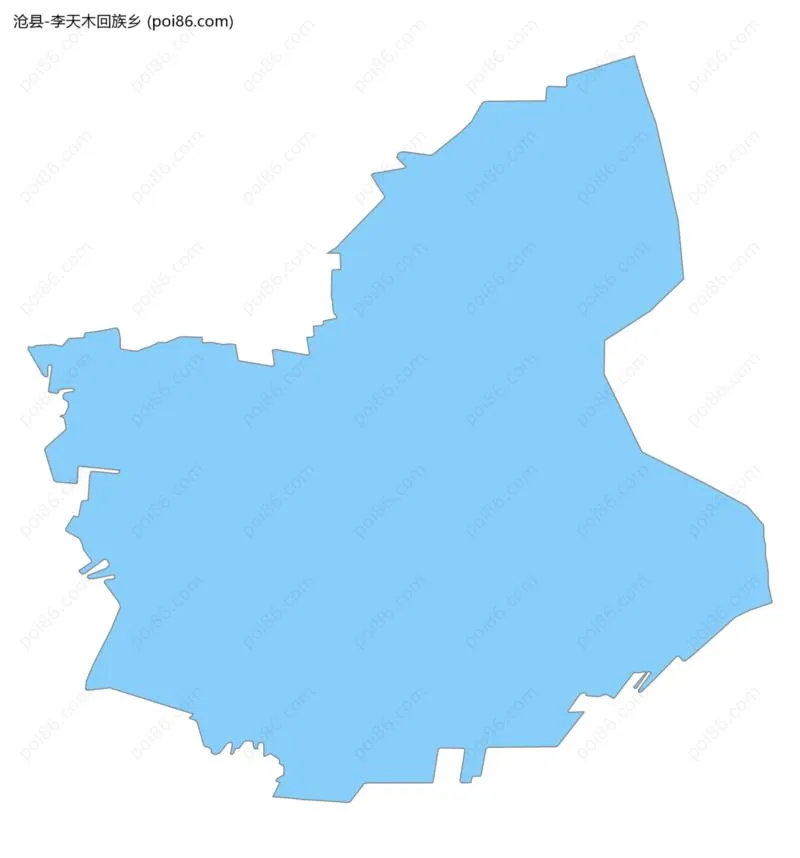 李天木回族乡边界地图