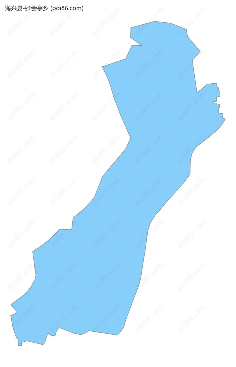 张会亭乡边界地图