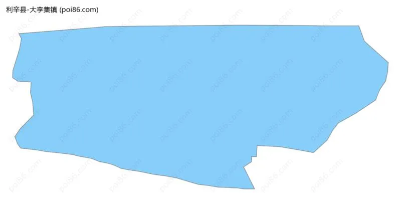 大李集镇边界地图