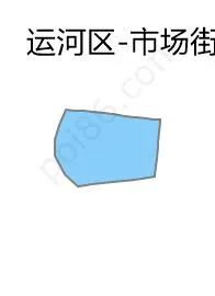 市场街道边界地图