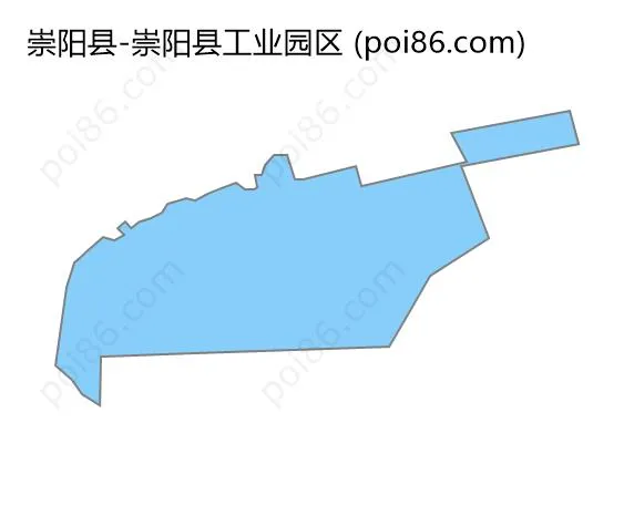 崇阳县工业园区边界地图