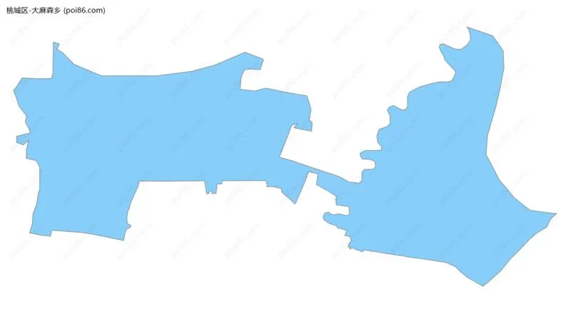 大麻森乡边界地图