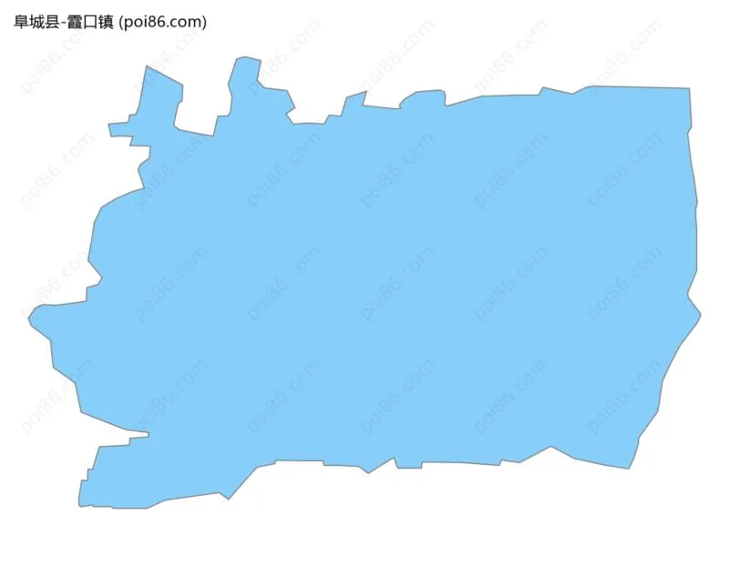 霞口镇边界地图