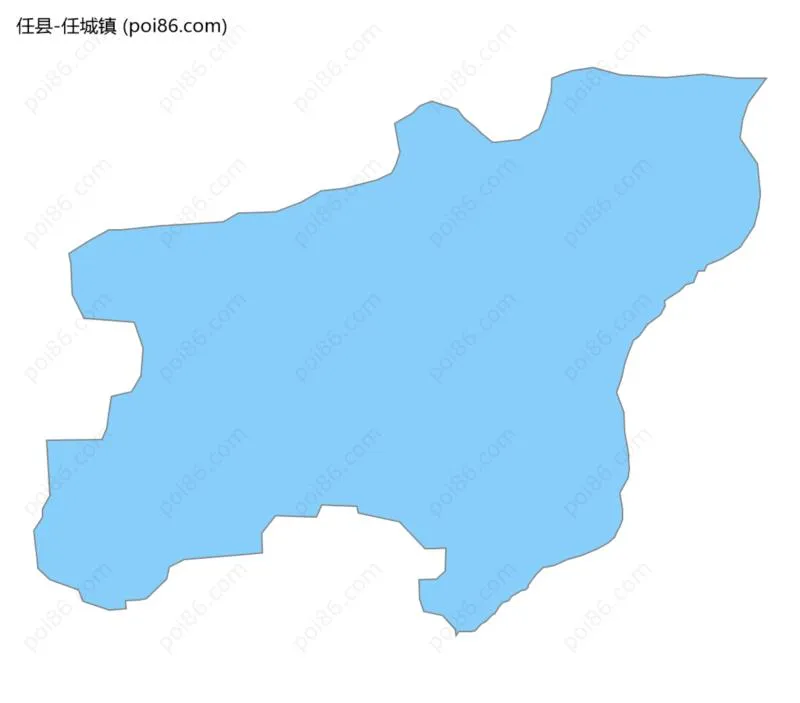 任城镇边界地图