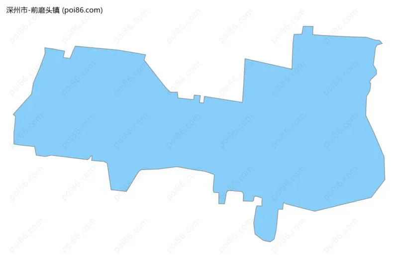 前磨头镇边界地图