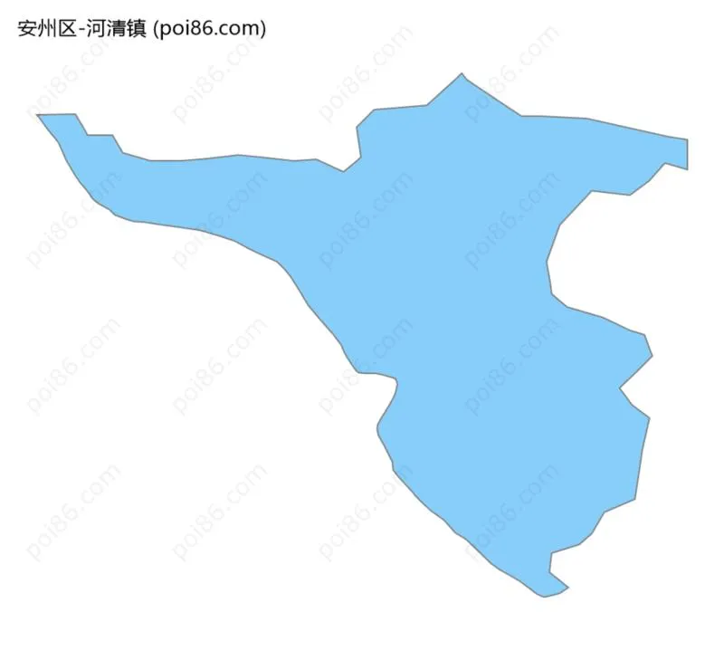 河清镇边界地图