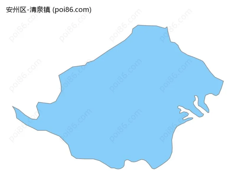 清泉镇边界地图