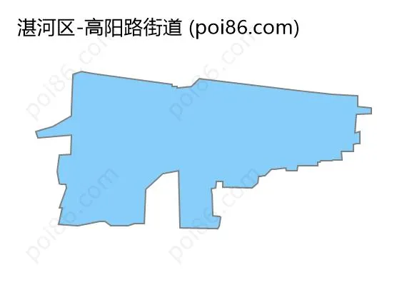 高阳路街道边界地图