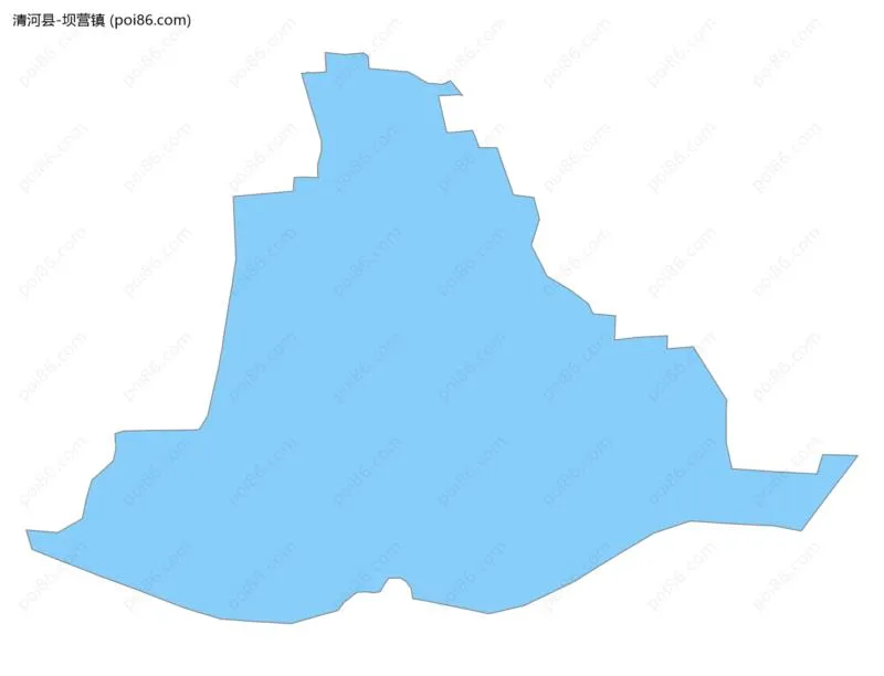 坝营镇边界地图