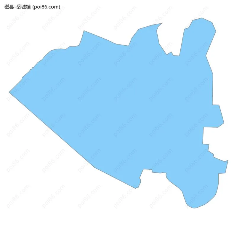 岳城镇边界地图